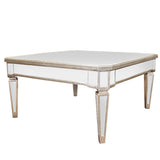 Mirrored Coffee Table Antique Ribbed square. Last one, floor stock left, half price.