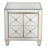 Bently Mirrored Bedside Table. Last one, floor stock left, half price.  showroom sample is available - Front View