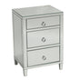 Glamour Mirrored 3 Drawer Bedside. Last one