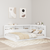 Storage Headboard with Shelf White 160 cm Engineered Wood