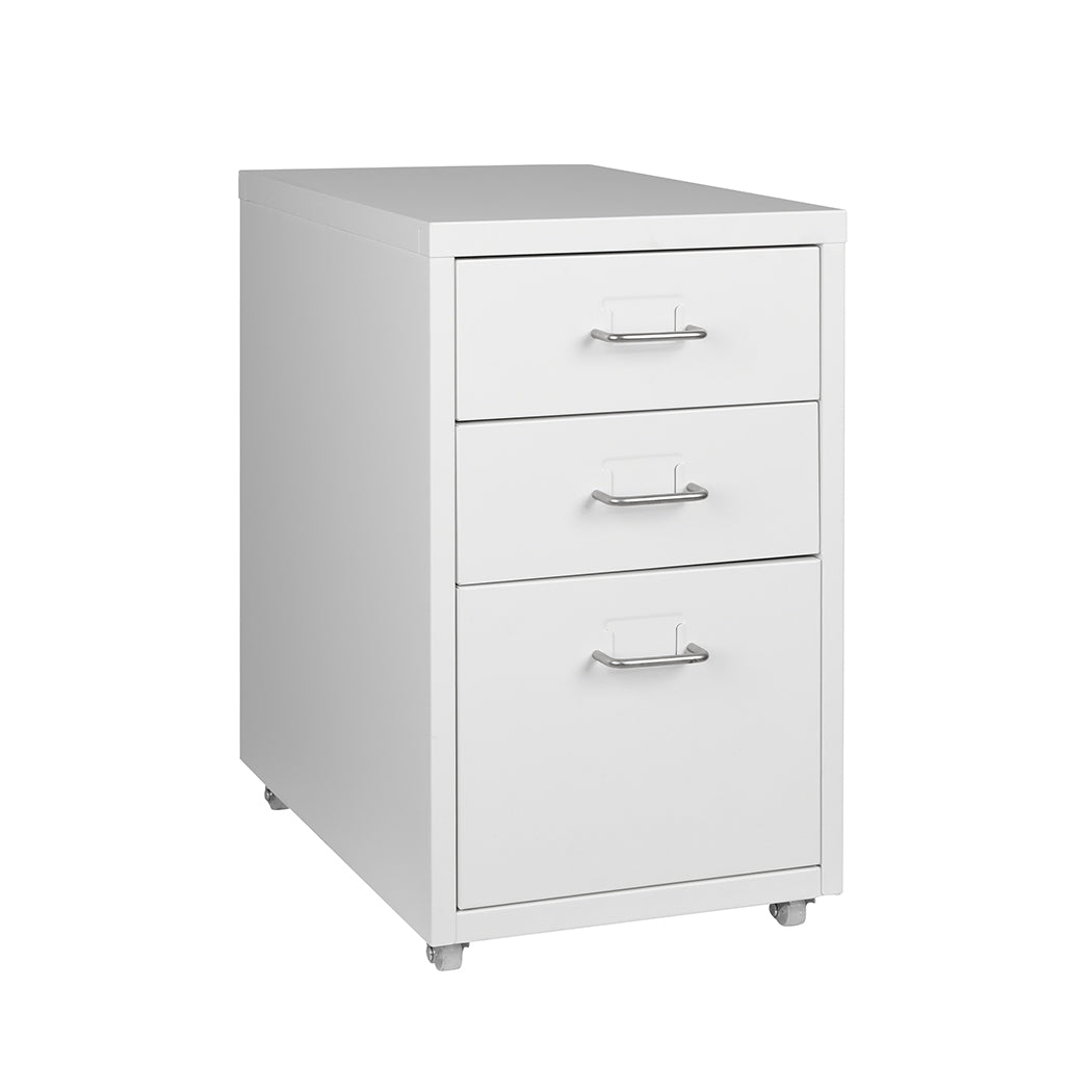 Levede 3 Drawer Office Drawers Cabinet White-2018816800573231104