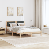 Bed Frame with Upholstered Headboard Dark Grey 135 x 190 cm - Top-Down View