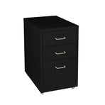 Levede 3 Drawer Office Drawers Cabinet Black-2018816765886337025