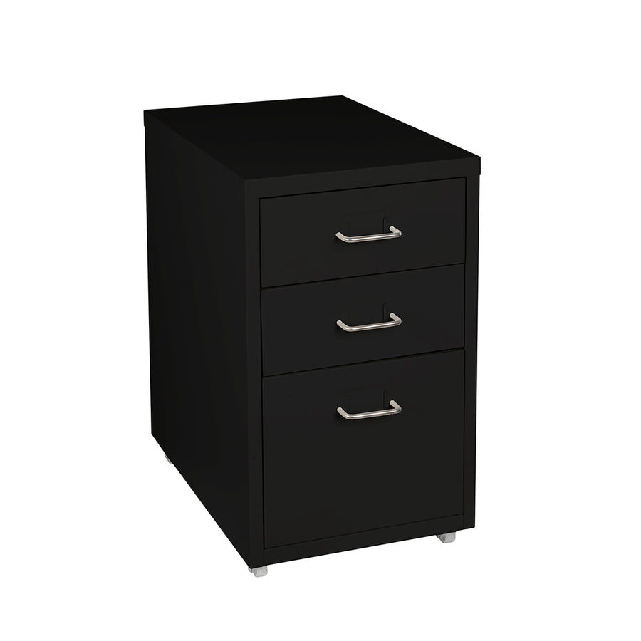 Levede 3 Drawer Office Drawers Cabinet Black-2018816765886337025
