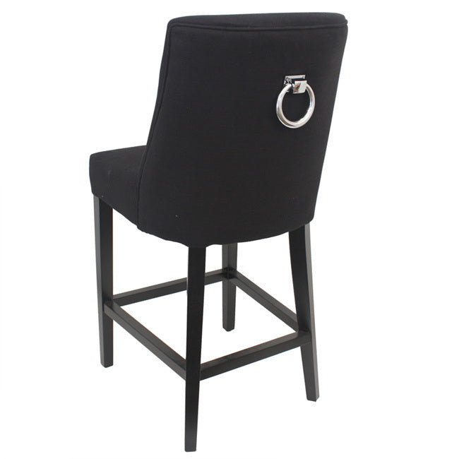 Ophelia Tall Barstool Black chrome ring on back. Last two at this price.