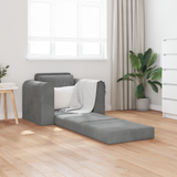 Sofa Bed Dark Grey 98 x 71 x 83 cm Velvet - Front View