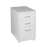 Levede 3 Drawer Office Drawers Cabinet White-2018816800573231105