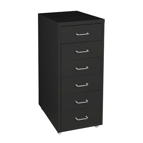 Levede 6 Drawer Office Cabinet Drawers Black-2006733172280266753