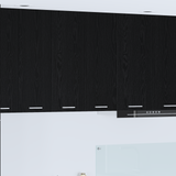 Hanging Cabinet Black Oak 60 x 31 x 80 cm Engineered Wood - Side View