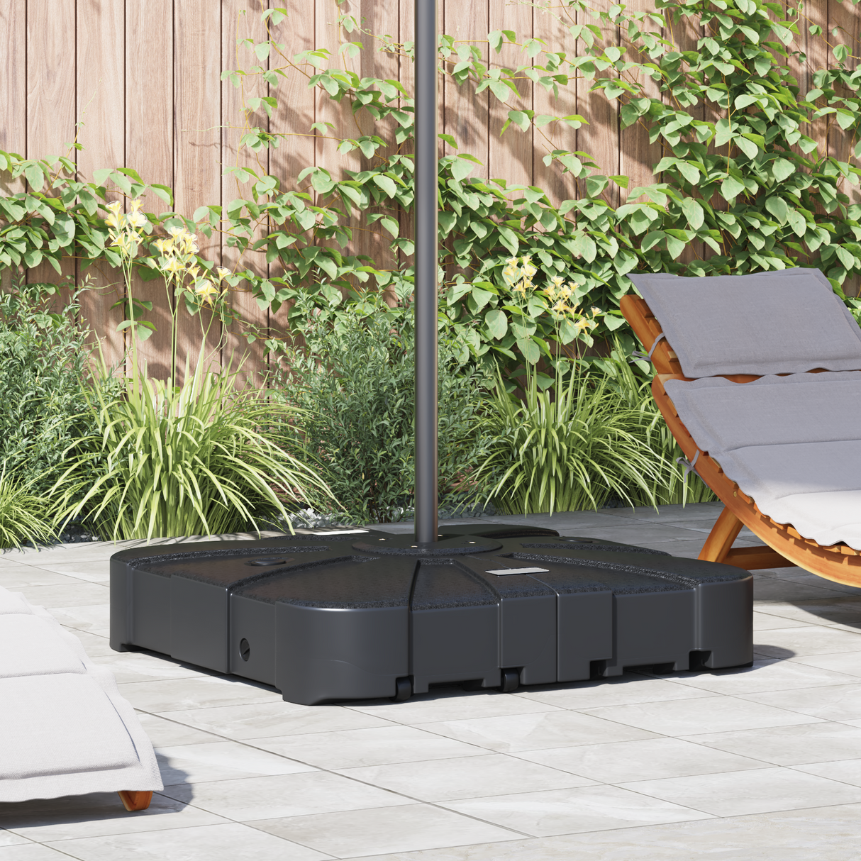 Cantilever Umbrella Base Black 86 x 86 x 19 cm