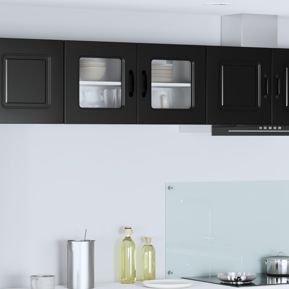 Dishwasher Panel Kalmar Black 80 x 31 x 40 cm Engineered Wood