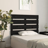 Headboard Black 100 cm Solid Wood Pine - Side View