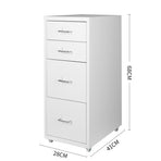 Levede 4 Drawer Office Drawers Cabinet White-2006733171760173058