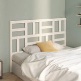 Bed Headboard White 141 cm Solid Wood Pine - Side View