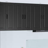 Wall Cabinet PORTO Black 60 x 31 x 80 cm Engineered Wood - Side View