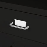 Levede 6 Drawer Office Cabinet Drawers Black - Side View