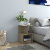 Bedside Cabinets 2 pcs Sonoma Oak 35x35x55 cm Engineered Wood - Front View