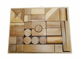 NATURAL WOOD BLOCKS 34 PCS - Front View