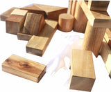 NATURAL WOOD BLOCKS 34 PCS - Top-Down View