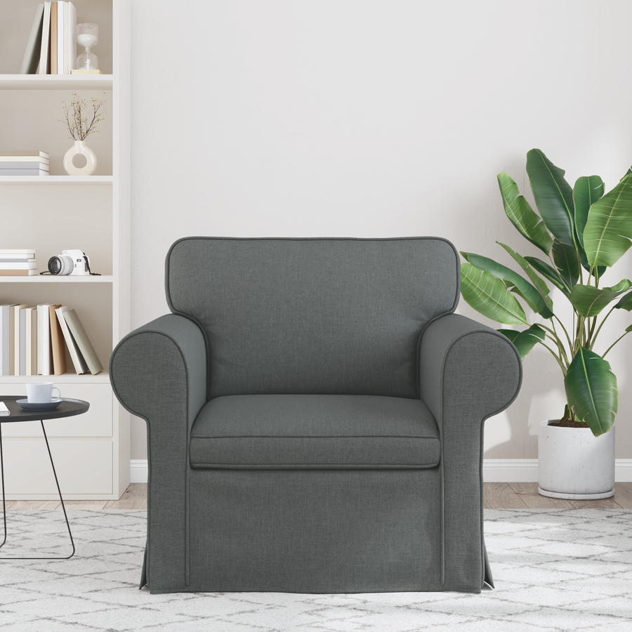 Sofa Dark Grey 95 x 82 x 80 cm Fabric