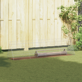 Chicken Cage Silver 215 x 55 x 55 cm Galvanised Steel - Side View