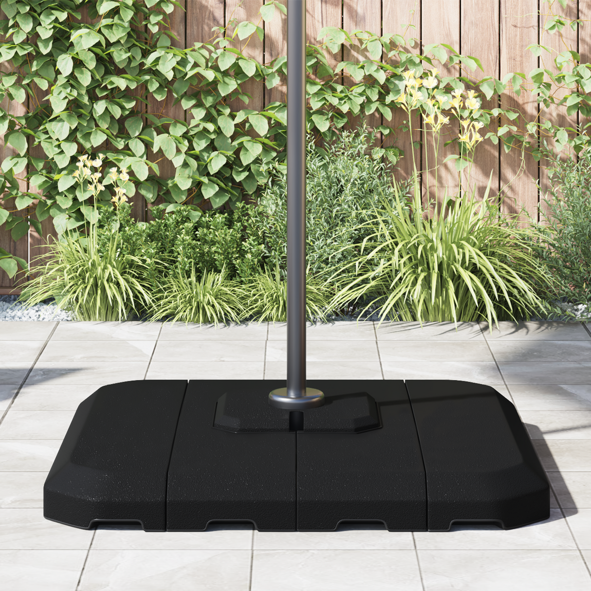 Cantilever Umbrella Base Black 98 x 98 x 98 cm