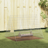 Chicken Cage Silver 110 x 100 x 85 cm Galvanised Steel - Side View