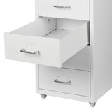 Levede 6 Drawer Office Cabinet Drawers White - 45-Degree Angle