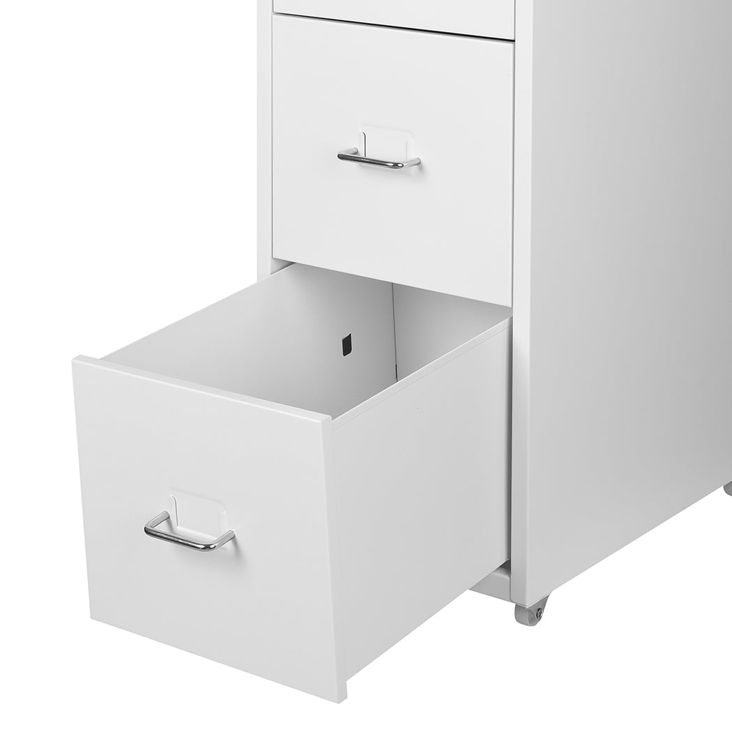 Levede 4 Drawer Office Drawers Cabinet White-2006733171760173061