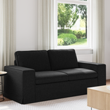Sofa Black 182 x 80 x 82 cm Fabric - Front View