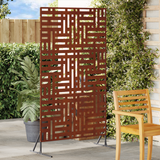 Privacy Screen 100 x 50 x 180 cm Weathering Steel Rusty - Front View