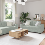 Sofa Set 3 pcs Light Grey Velvet