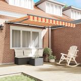 Retractable Awning Yellow and Orange 300 x 250 cm - Side View