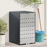 Wheelie Bin Storage with Gas Lift-up Lid for 240L Bin Steel - Side View