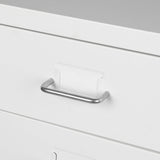 Levede 4 Drawer Office Drawers Cabinet White - Rear View
