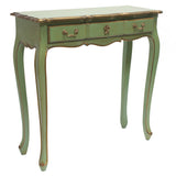 Marie Antoinette Gold accent French Pettit Console 80. Traditional French colouring of mint green and antique gold trim