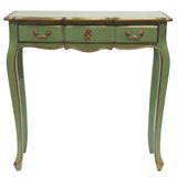 Marie Antoinette Gold accent French Pettit Console 80. Traditional French colouring of mint green and antique gold trim