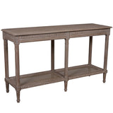 Polo Long Classic Console w/Shelf Oak Wash 140. Coastal Long Console in Oakwash finish, measuring at 140x40x80cmh.