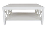 Catalina Crossed White Coffee Table. Last one for sale. ex display. fresh repaint job. special price - Front View