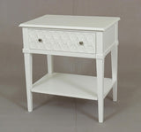 Kioloa Bedside w/1 drawer White  Muted Semi Gloss finish