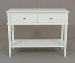 Kioloa Console w/2 drawers White uted Semi Gloss finish