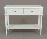 Kioloa Console w/2 drawers White uted Semi Gloss finish