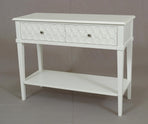 Kioloa Console w/2 drawers White uted Semi Gloss finish