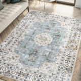 Marlow Floor Rug Short Pile Washable Vintage Carpet Soft Plush Non Slip 200x230-2018816822614298631