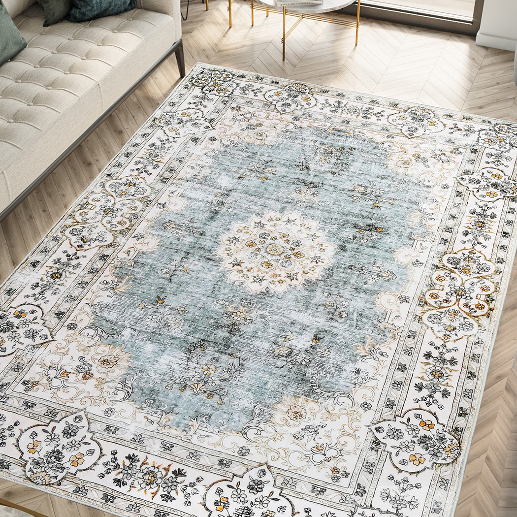 Marlow Floor Rug Short Pile Washable Vintage Carpet Soft Plush Non Slip 200x290-2006732848425472007