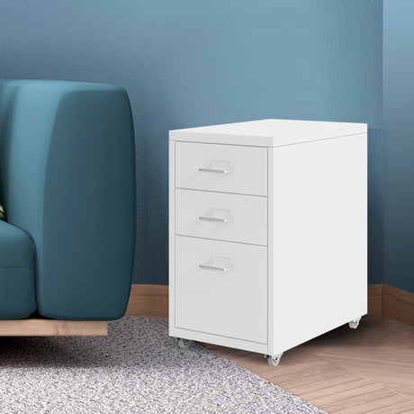 Levede 3 Drawer Office Drawers Cabinet White-2018816800573231110