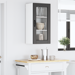 Wall Glass Cabinet LUCCA Black 40 x 31 x 80 cm Engineered Wood