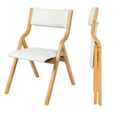 Levede 4x Dining Chairs Foldable PU Beige - Low Angle