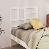Bed Headboard White 96 cm Solid Wood Pine - Front View