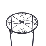 4 x Levede Metal Plant Stand Outdoor Black - Side View